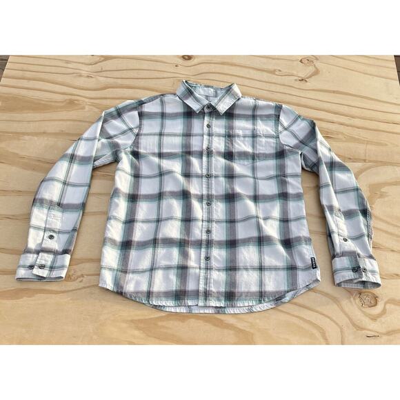 Prana Casual Long Sleeve Button Down Shirt Chest Pocket Men's Plaid Sz Small SML - Picture 1 of 7